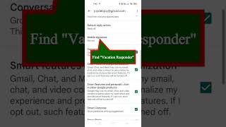 How to set up auto replyVacation response in Gmail on mobile gmail mail vacation [upl. by Lomasi]