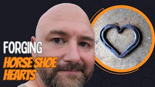 Forging Horse Shoe Hearts [upl. by Atse]