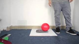 FP Insoles impact test  bowling ball dropped on glass [upl. by Camala937]