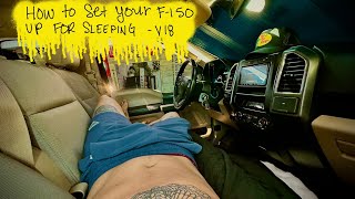 HOW TO SETUP F150 FOR CAMPING INSIDE CAB [upl. by Burny]