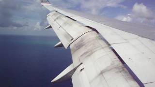 American Airlines landing at St Maarten  360° circle on approach [upl. by Kelli291]