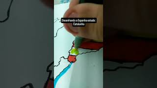 Desenhando a Espanha estado Catalunhageografia mapasbrasileirosmapabrasil artww2countryballs [upl. by Suckow]