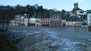 Bretagne Quimperlé touchée par les inondations [upl. by Eisinger]