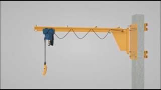 Jib Crane Installation Wall Mounted Jib Crane Floor Mounted Jib Cranes amp Portable Jib Cranes [upl. by Louls246]