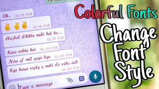 How to change WhatsApp font color in chats and status trick [upl. by Glanville813]