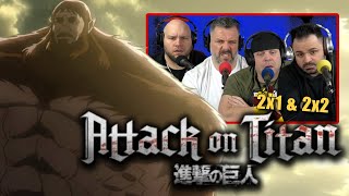 First time watching Attack on Titan reaction episodes 2x1 amp 2x2 Sub [upl. by Analat]