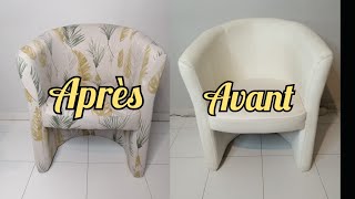 Renovation dun fauteuil diy restauration chaise tapissier [upl. by Nalac]