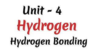 Hydrogen Bonding  Hydrogen  Unit  4  TN class 11chemistry  in Tamil [upl. by Zurciram]