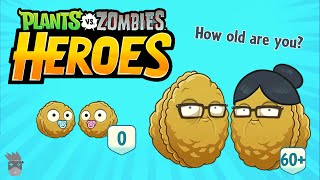 Plants vs Zombies Heroes  Select your age Funny with Bubblenut and Wallnut [upl. by Ettesil629]