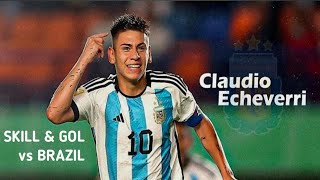 SKILLS amp GOALS CLAUDIO ECHEVERRI VS BRAZIL FIFA WORLD CUP U17 [upl. by Ayvid]