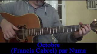 Octobre Francis Cabrel Version en Ré cover guitare voix 1er arrangement 1994 [upl. by Yleve911]