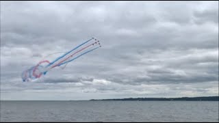 Red Arrows Aerial Display  Jordanstown Loughshore Park 2024 [upl. by Mozza]