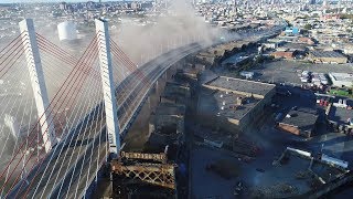 New York City Kosciuszko Bridge Demolition High Definition Footage [upl. by Noskcaj]