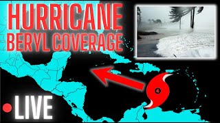 LIVE  Historic Hurricane Beryl making closest approach toJamaica [upl. by Riker]