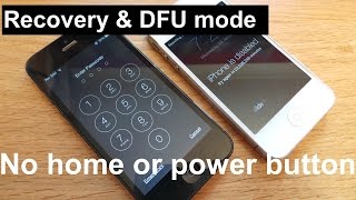 How to enter recoveryDFU mode without homepower button  iPhone 6 Plus5S5C54S43GSiPadiPod [upl. by Debee]