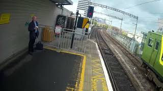 Blind passenger walking towards railing before CCTV panel on northbound platform in Tara Street [upl. by Brebner41]