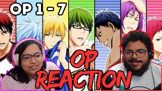 FIRST TIME Reaction to All Kurokos Basketball Openings [upl. by Weisman951]