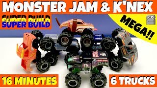 MONSTER JAM amp KNEX Mega 16 Minute 6 Monster Truck Super Build  Grave Digger [upl. by Akemahs]