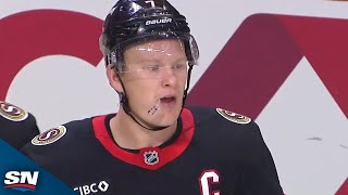 Senators Brady Tkachuk Adam Gaudette Strike 42 Seconds Apart To Bust It Open [upl. by Aehtrod]