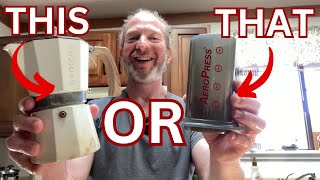 Grosche Milano Espresso Maker versus Aeropress Original Coffee Press [upl. by Zahc190]