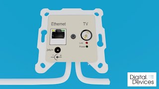 English Digital Devices  EOC inwall socket to AMP x8  wiring  connection [upl. by Eduam]