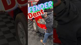 Fender dent fix using Pdr autobodyrepair dentrepair paintlessdentrepair howto diy [upl. by Mcgurn]