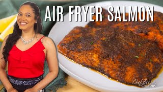 Air Fryer Salmon  Blackened Salmon Recipe  Chef Zee Cooks [upl. by Shult]