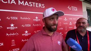 Jon Rahm Sunday Interview Estrella Damm Andalucía Masters [upl. by Aniuqahs931]