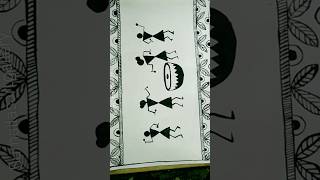 Warli art painting 🖌️shortsumailasartgalleryart [upl. by Akieluz]