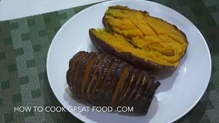 Air Fryer Sweet Potatoes  Hassleback Recipe  Air Fried Baked Potato [upl. by Featherstone]