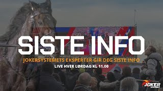 SISTE INFO 1210  Supersaturday med Solvalla  Bjerke [upl. by Cacilie]