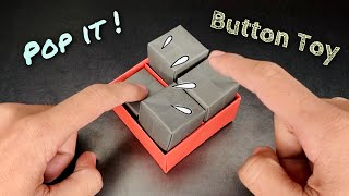 Origami POP IT BUTTON Fidget toy  NO GLUE origami fidget toy origami pop it [upl. by Elatnahc]