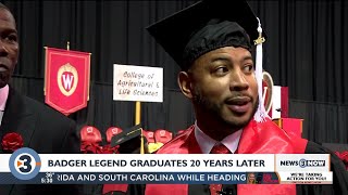 Badger basketball legend Devin Harris graduates nearly 20 years after leaving for NBA [upl. by Rehc438]