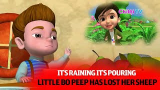 Its Raining Its Pouring amp Little Bo Peep Has Lost Her Sheep  Chitti TV [upl. by Atirat]