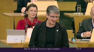 Scottish Green Party Debate Free Bus Travel for Asylum Seekers  9 October 2024 [upl. by Christoph5]