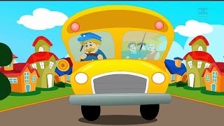 Wheels On The Bus Nursery Rhymes With Lyrics [upl. by Aynekal]