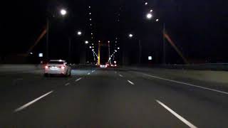 Al Zampa Memorial Carquinez Bridge westbound Night [upl. by Yriek672]