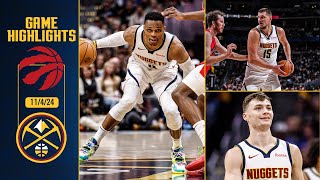 Denver Nuggets vs Toronto Raptors Full Game Highlights 📺  11424 [upl. by Hendrik706]