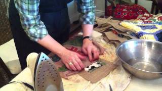 Binding a Hooked Rug with Deanne FitzpatrickMOV [upl. by Aihsrop393]