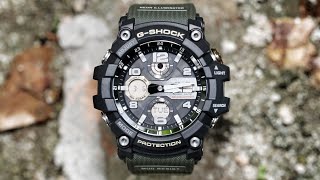 Master of G series GSG100 GShock NEON ILLUMINATOR GOLD amp GREEN MUDMASTER watch unboxing amp review [upl. by Salas586]