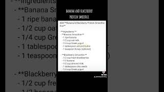 Resep BANANA AND BLACKBERRY PROTEIN SMOOTHIE resep beverage kuliner [upl. by Eatnuahs]