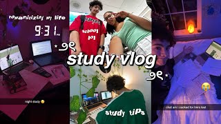 STUDY VLOG  romanticizing my life studying tips productivity  school life [upl. by Sheryle966]