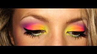 Maquillage FLUO again avec ACID palette I Clairette Sweety [upl. by Evangelin647]