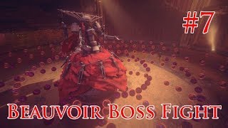 NieR Automata Walkthrough 7  Beauvoir Boss Fight No Commentary Japanese Voice Audio [upl. by Jay439]