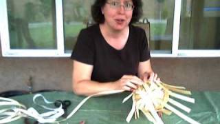 Basket Weaving Video 15 Weaving the sides of our Berry Basket [upl. by Atnaloj]