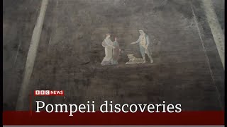 Pompeii Breathtaking new paintings found at ancient city Italy 11April2024 [upl. by Lyrrad870]