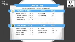 Cramlington CC 1st XI v Tynemouth CC 1st XI [upl. by Analli]