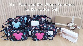 DIY  Wet and Dry wipes pouches for Ramadan Gifts [upl. by Anielram]