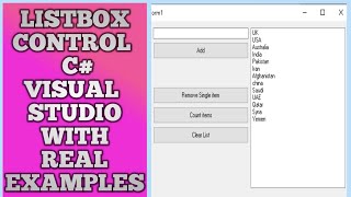 C ListBox  ListBox C  How to use List Box C Windows Form  C ListBox Control [upl. by Engle751]