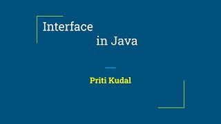 20 Interface in Java [upl. by Irodim]